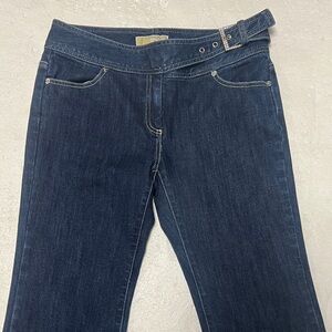 Michael Kors Women's Blue Jeans with rhinestone belt buckle